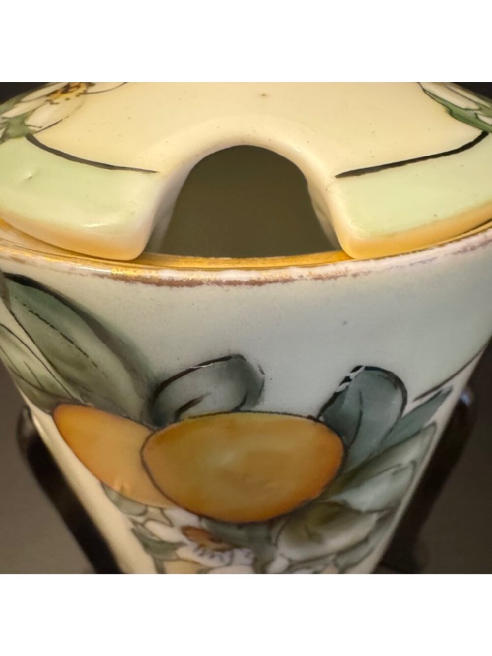 Thomas Of Bavaria Porcelain Jam Jar With Hand-Painted Orange Motif & Lid - Picture 15 of 16
